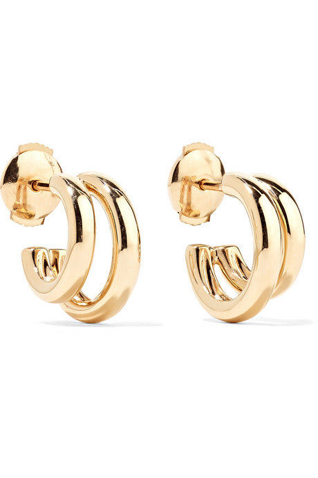 18-karat rose gold hoop earrings