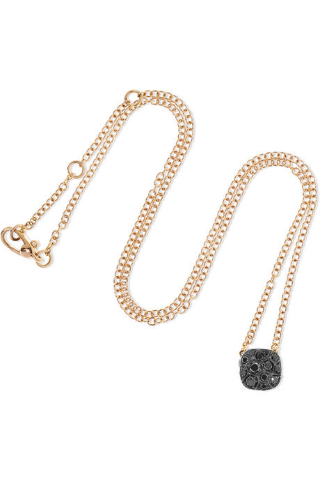 Nudo 18-karat rose gold diamond necklace