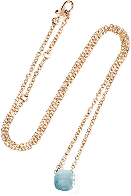 Nudo 18-karat rose gold topaz necklace