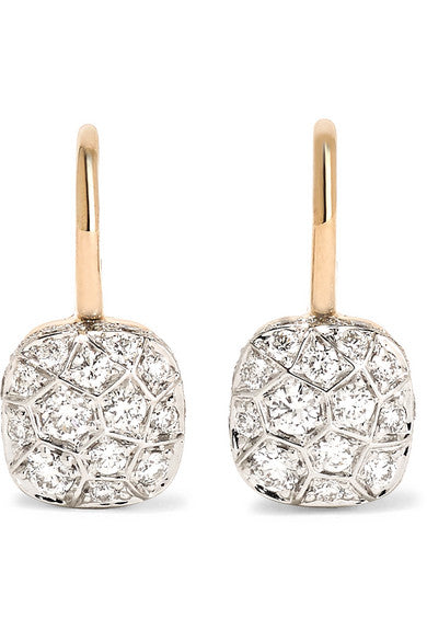 Nudo 18-karat rose and white gold diamond earrings