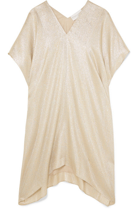 Midi Boubou metallic jacquard dress