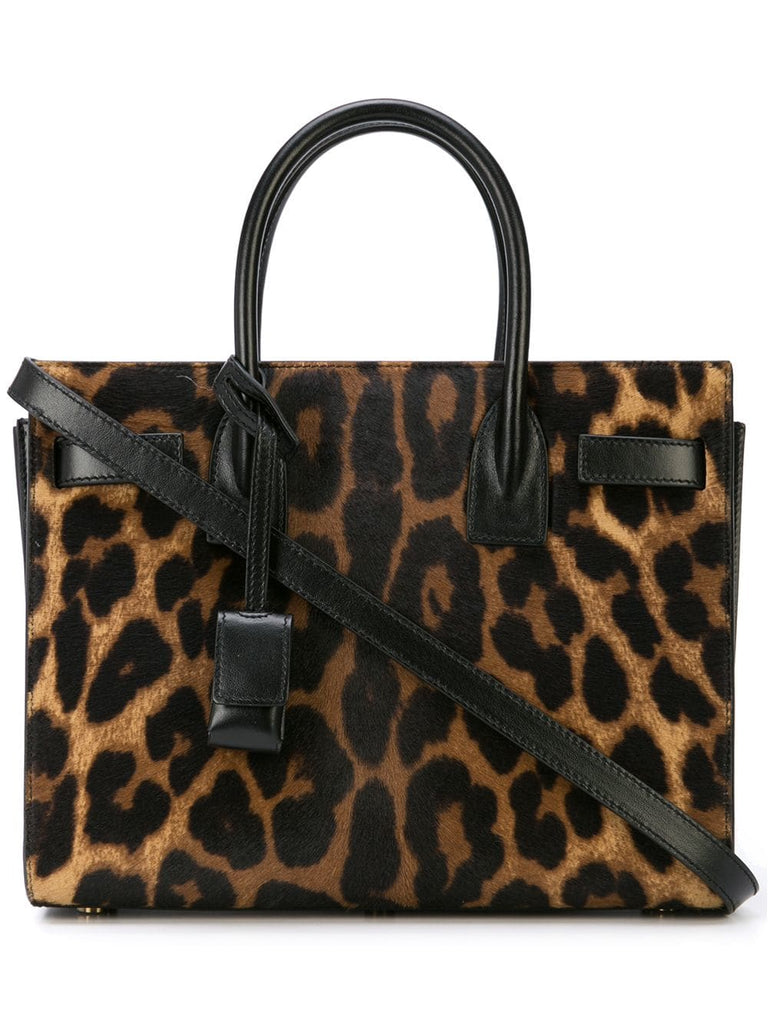 leopard print tote bag