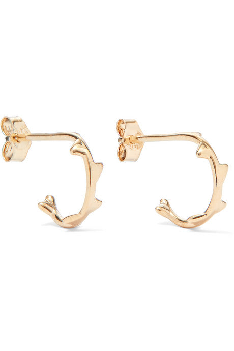 Thorn gold hoop earrings