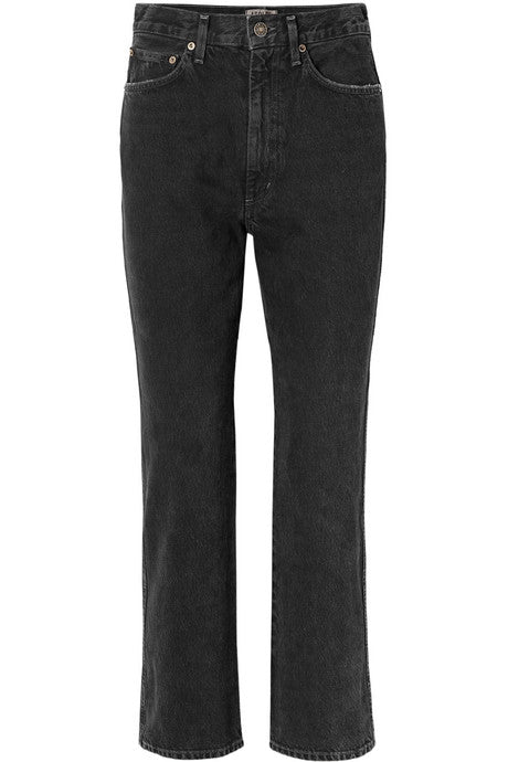 Pinch Waist high-rise flared jeans