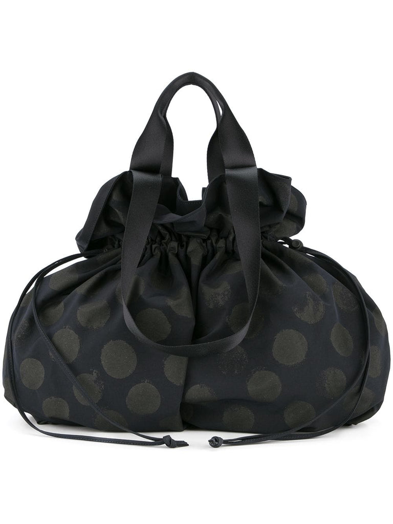 polka dot tote bag