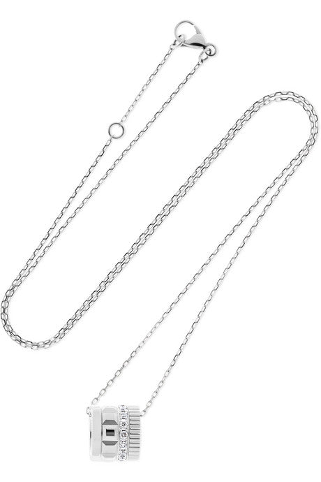 Quatre Radiant Edition 18-karat white gold diamond necklace