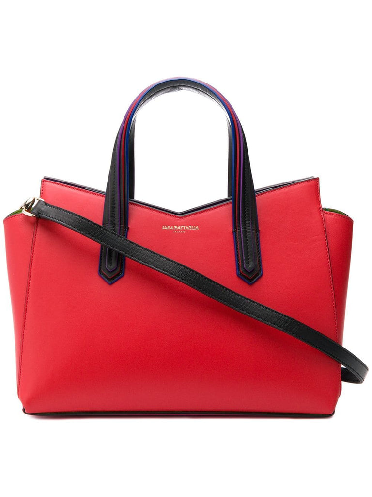 colour block tote