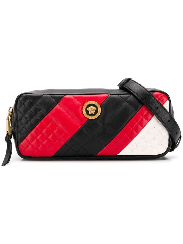 diagonal stripe belt bag