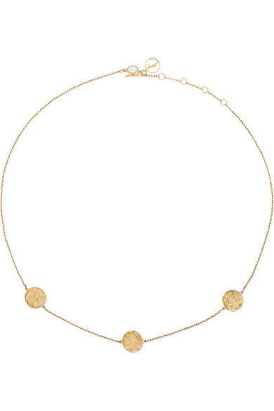 Louise D'Or Trio 18-karat gold pearl choker