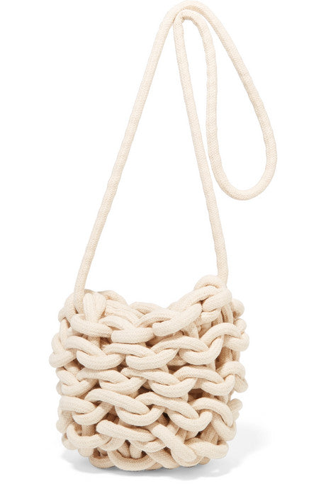 Ella woven cotton shoulder bag