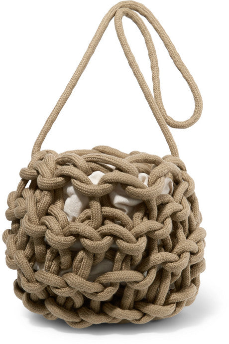 Nadia woven cotton shoulder bag