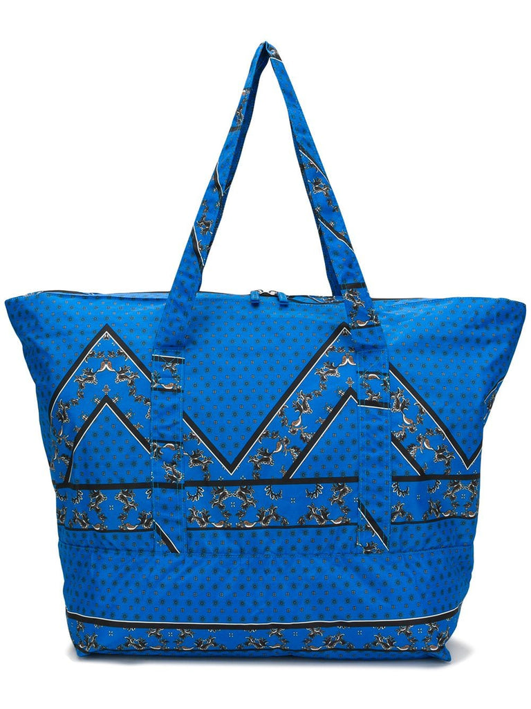 patterned tote bag