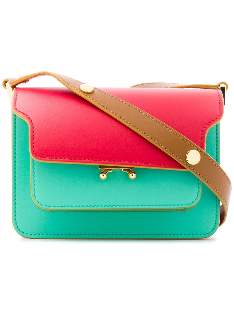 colour block Trunk bag