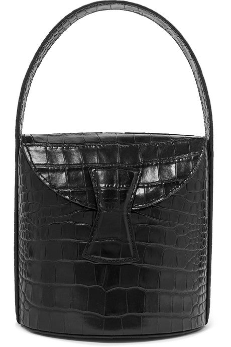 Nick croc-effect leather shoulder bag