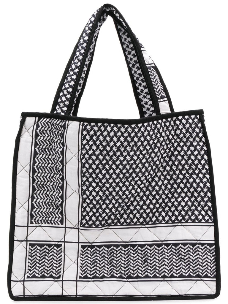 quilted tote bag