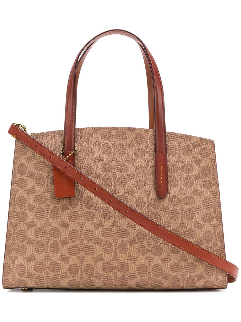 monogram print shoulder bag