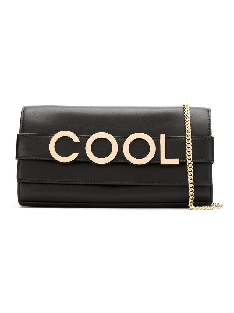 cool appliqué clutch bag