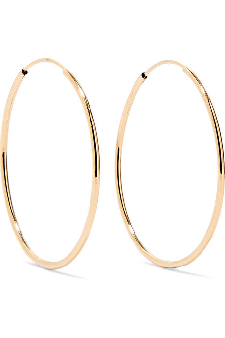 Infinity 14-karat gold hoop earrings