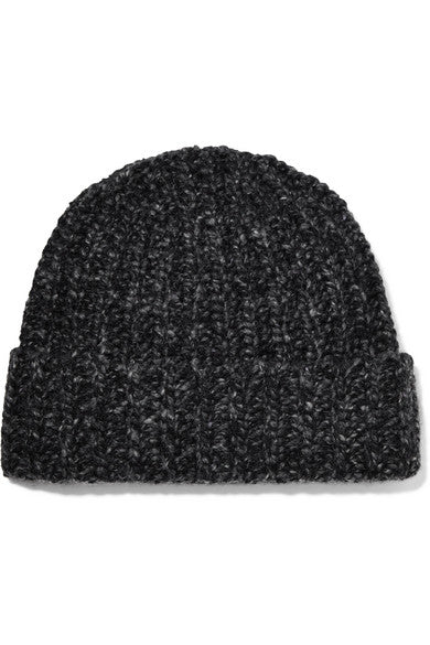 Donegal ribbed cashmere beanie