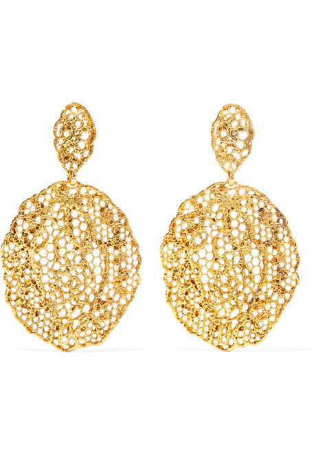 Dentelle gold-plated earrings