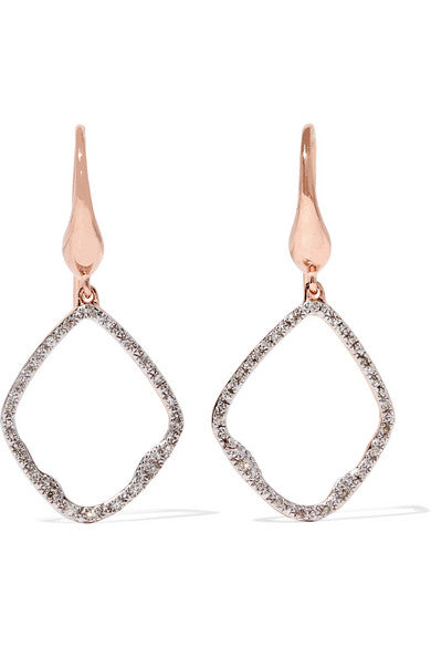 Riva rose gold vermeil diamond earrings