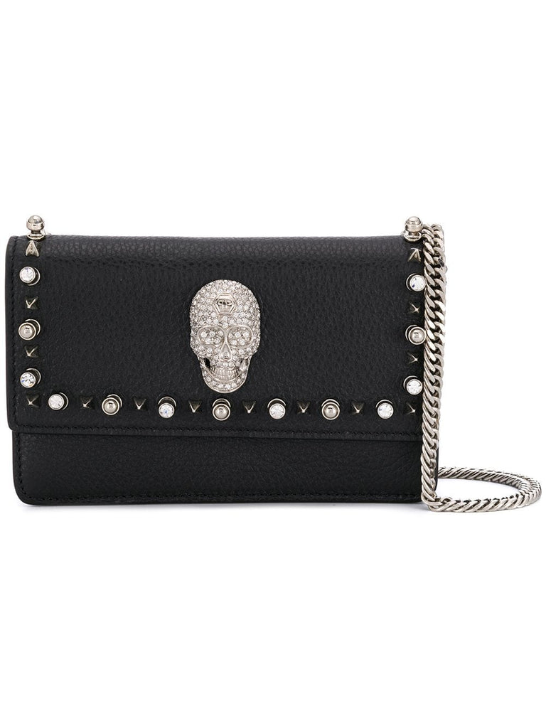 crystal skull crossbody bag