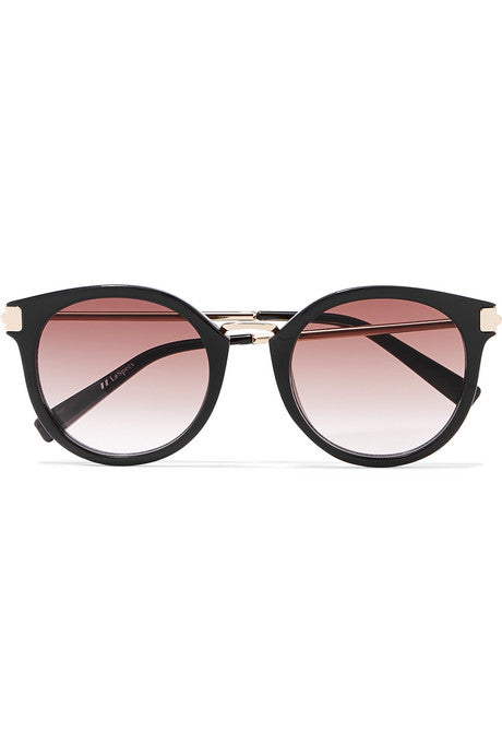 Last Dance round-frame acetate and gold-tone sunglasses