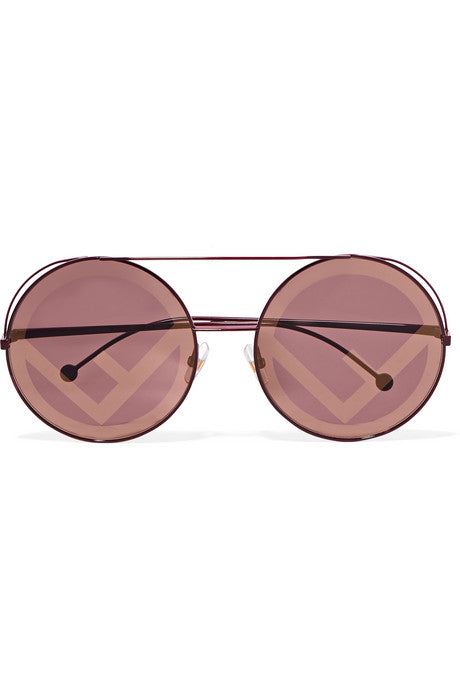 Round-frame metal sunglasses