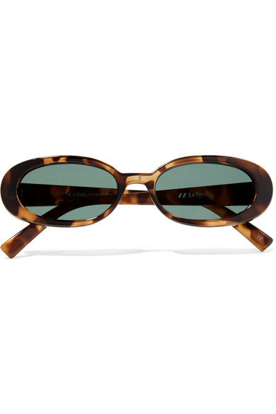 Outta Love oval-frame tortoiseshell acetate sunglasses