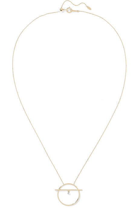 Fibule 18-karat gold diamond necklace