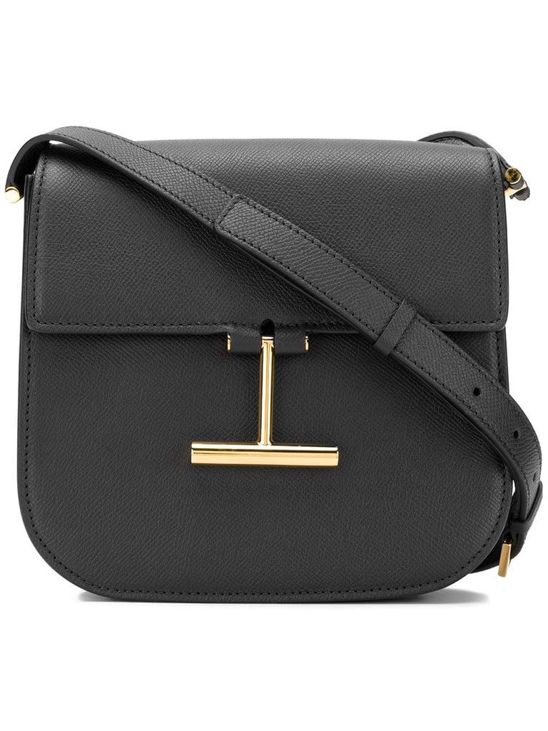 T plaque crossbody bag