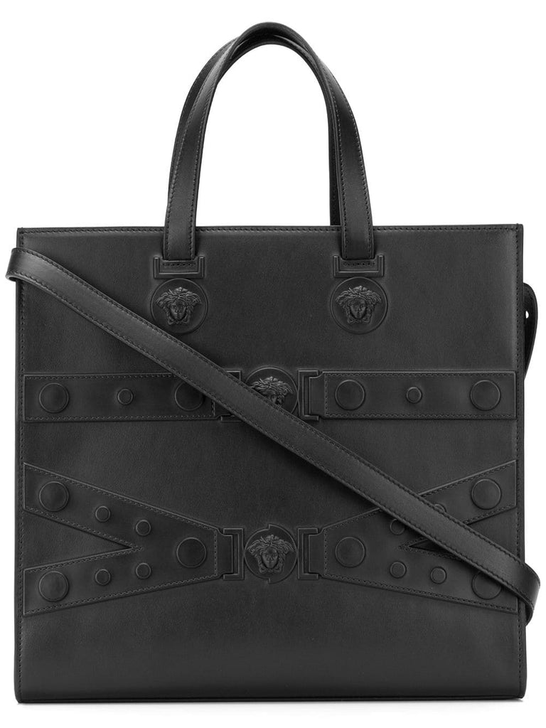 Mudusa strap embossed tote