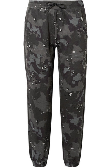 Andy camouflage-print cotton-jersey track pants