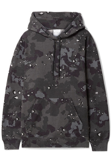 Leigh camouflage-print cotton-jersey hoodie