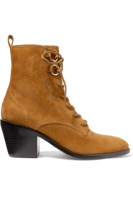 Dakota lace-up suede ankle boots