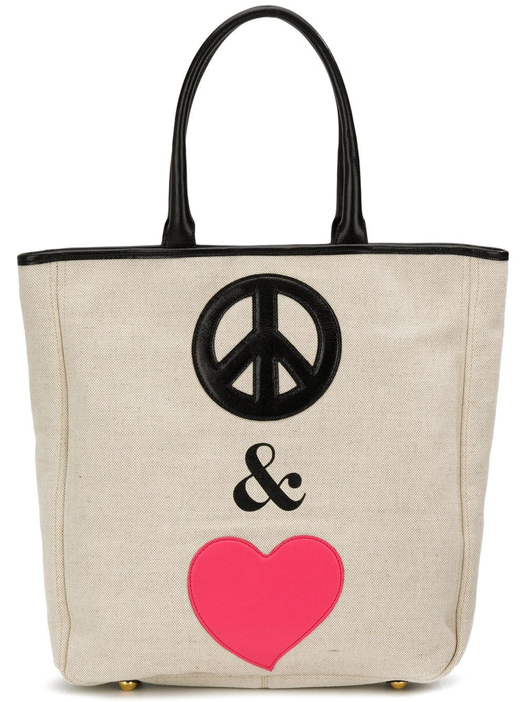 peace & love tote bag