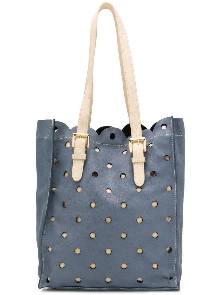 perforated shoulder bag