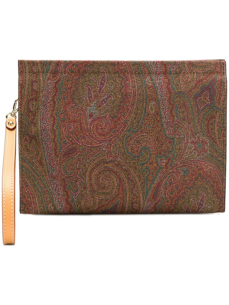 paisley strap clutch