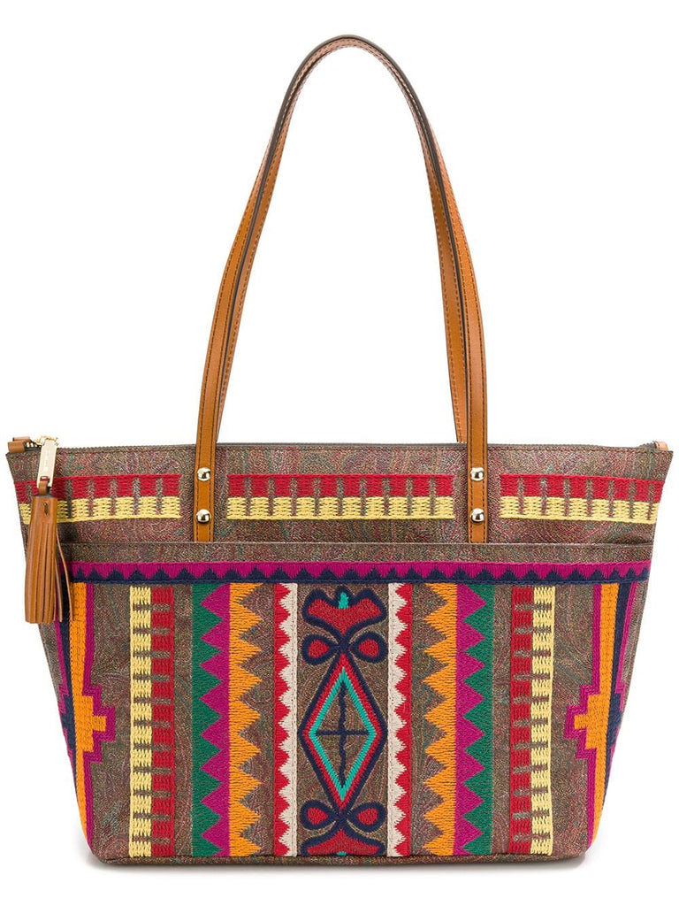 embroidered tote