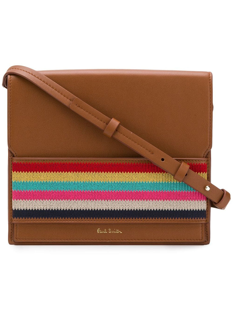 rainbow stripe cross-body bag