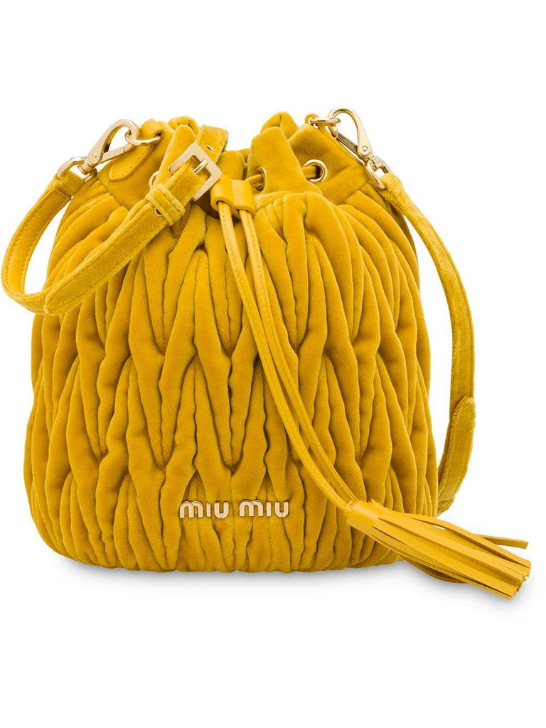 Matelassé bucket bag