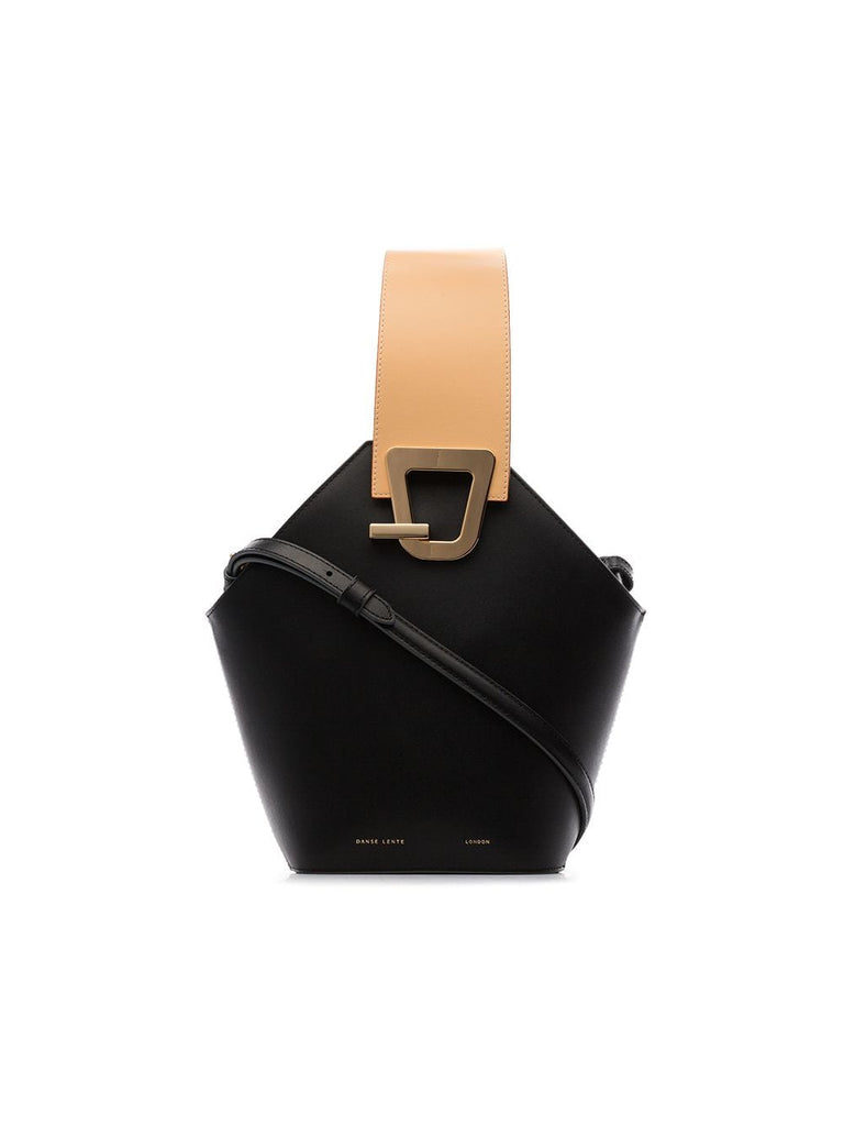 black and beige Johnny bucket bag