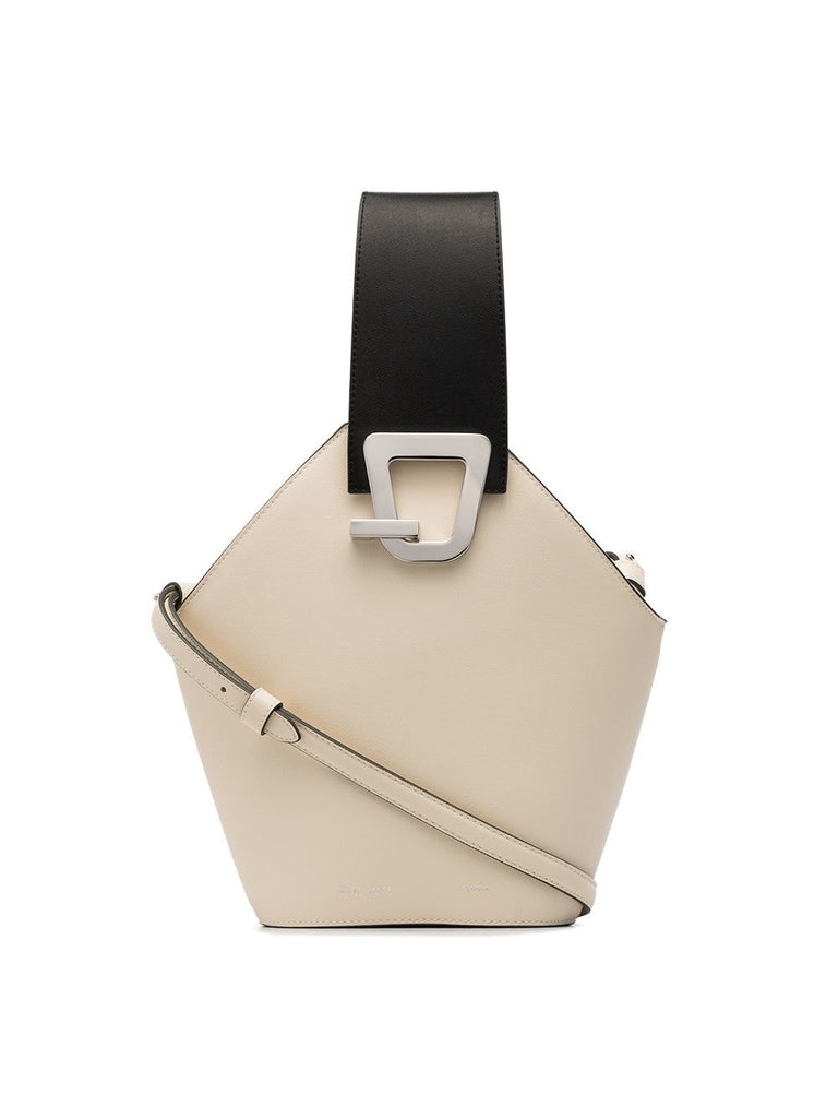 white jonny leather bucket bag