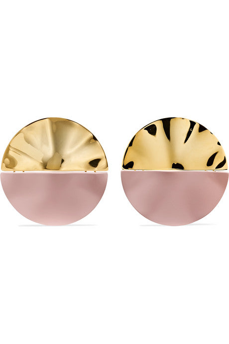 Gala coated gold-plated earrings