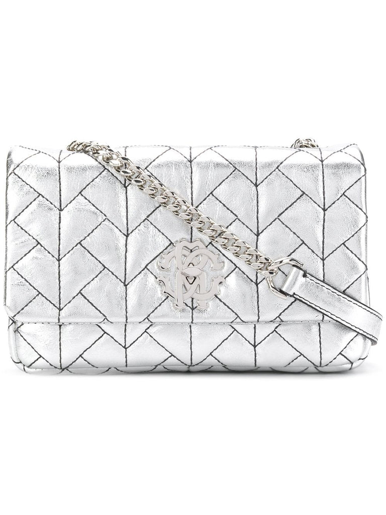 quilted-effect shoulder bag