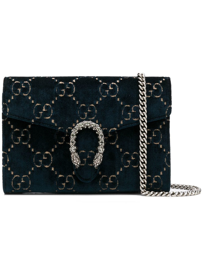 Dionysus GG velvet chain crossbody