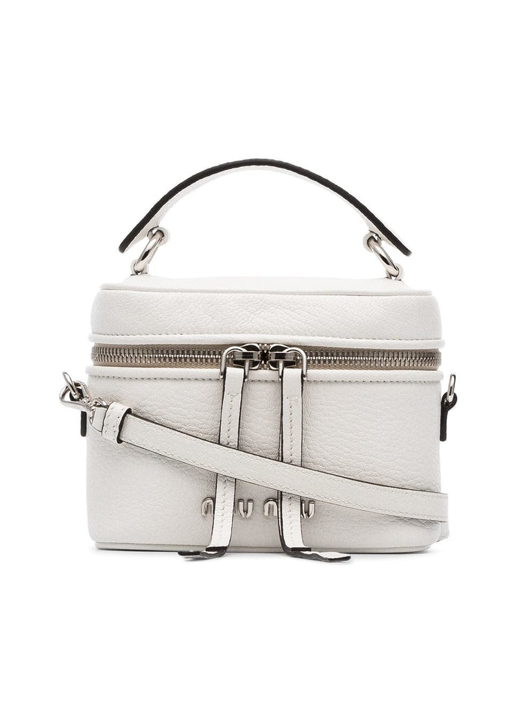 white mini leather cross body bag