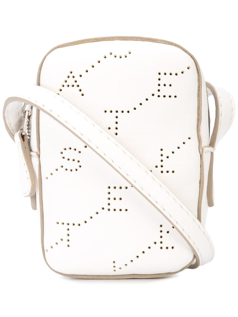 perforated logo shoulder bag