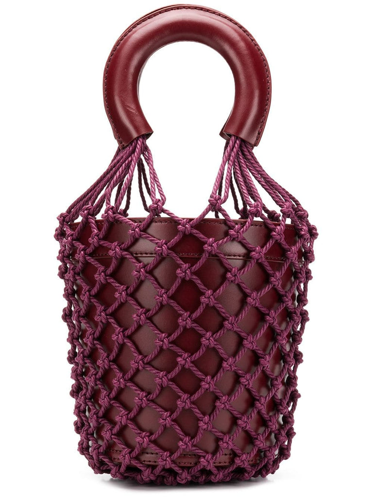 net-layered bucket bag