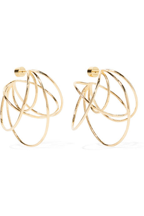 Haywire gold-plated hoop earrings